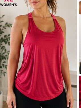 Nike Dri-FIT Women's Racerback Tank Top Berry Pink "Just Do It" XL Athletic Gym